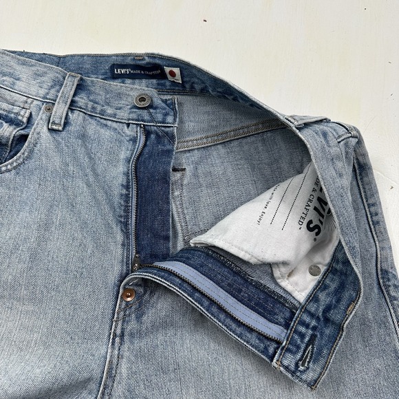 Levi's Made & Crafted Women's Barrel Leg Crop Jeans 28 Blue Japanese Denim Big E - Picture 8 of 14